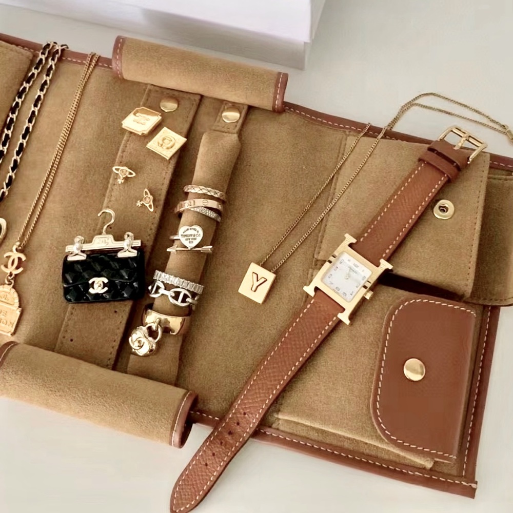 Celine Jewelry Pouch in Triomphe Canvas and Calfskin